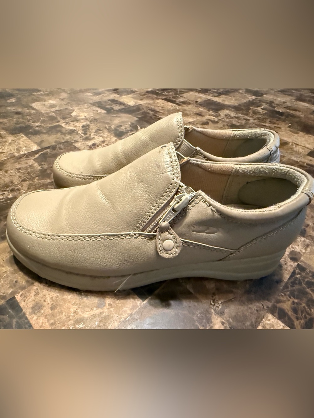 Women's Slip-On Comfort Loafer in Light Beige
